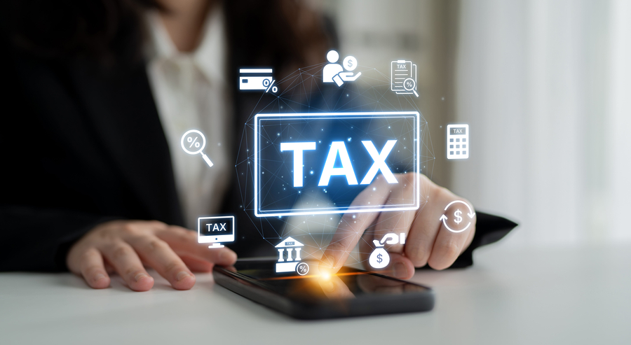 tax preparation expert working on tax calculations
